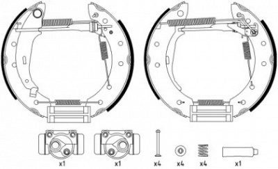 HELLA PAGID 8db355022681 -  Комплект тормозных колодок